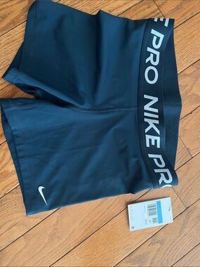 Nike Pro Compression Shorts - Navy with White Logo